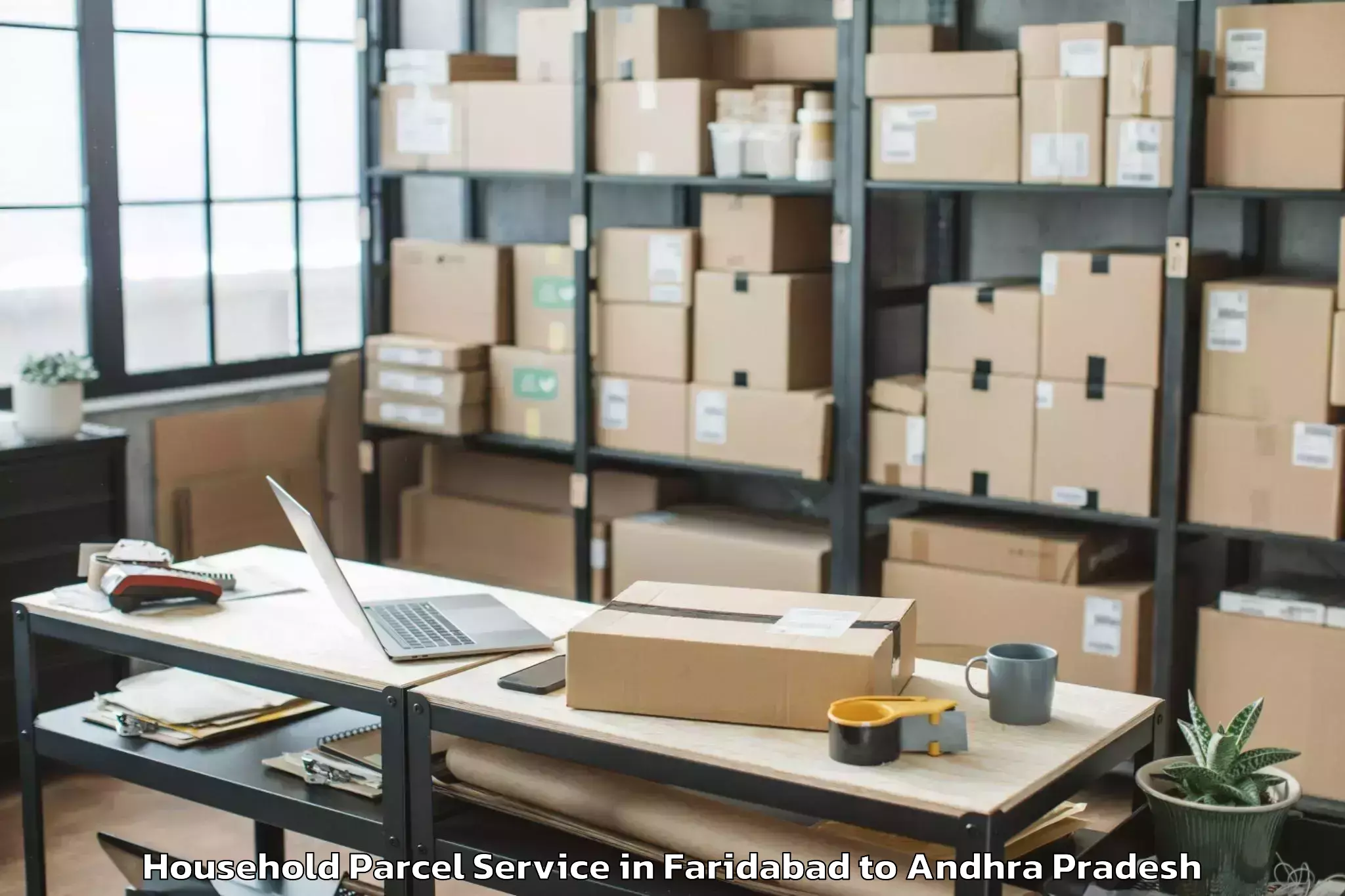 Professional Faridabad to Ponnur Household Parcel